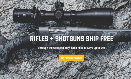 Free Shipping on Rifles + Shotguns