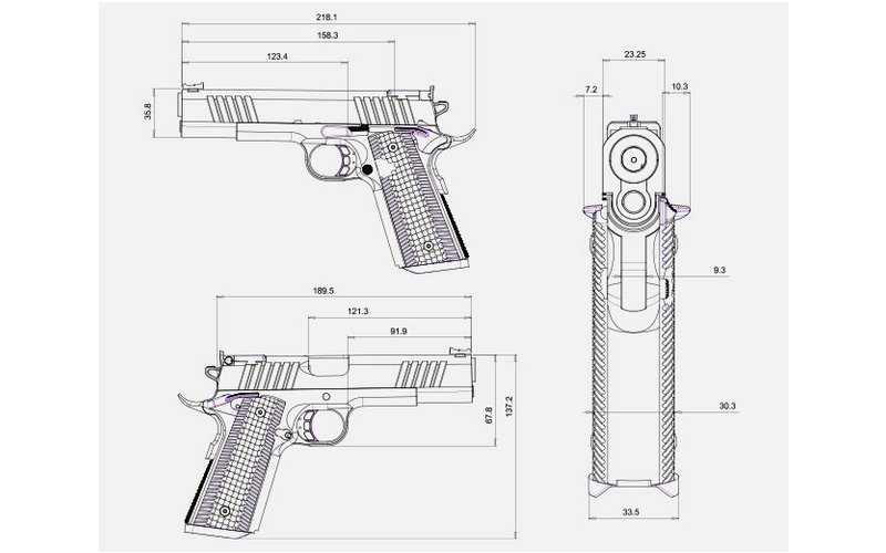 1911 Pistol Sizes